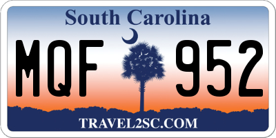 SC license plate MQF952
