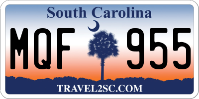 SC license plate MQF955