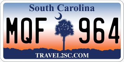 SC license plate MQF964