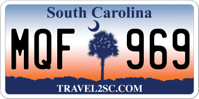 SC license plate MQF969