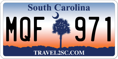 SC license plate MQF971