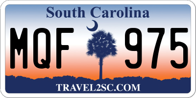 SC license plate MQF975
