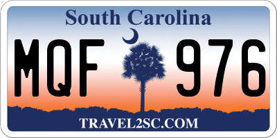SC license plate MQF976