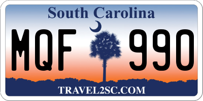 SC license plate MQF990