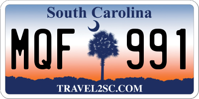 SC license plate MQF991