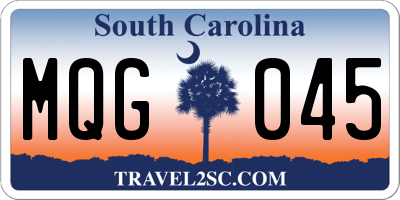 SC license plate MQG045