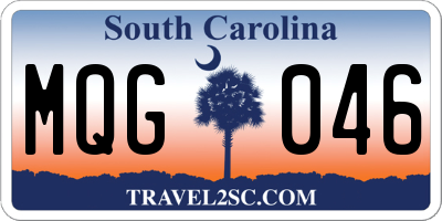SC license plate MQG046