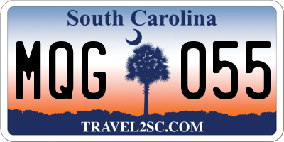 SC license plate MQG055