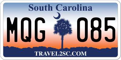 SC license plate MQG085