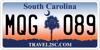 SC license plate MQG089