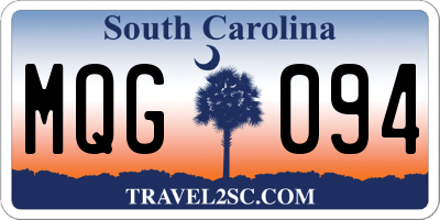 SC license plate MQG094