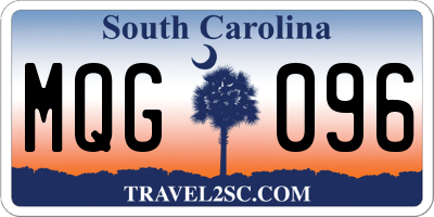 SC license plate MQG096