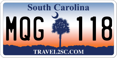 SC license plate MQG118