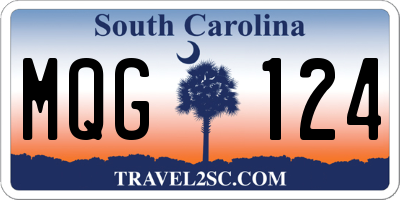 SC license plate MQG124