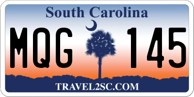 SC license plate MQG145