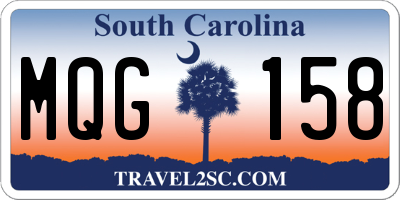 SC license plate MQG158
