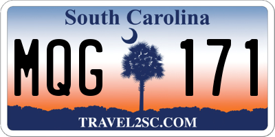 SC license plate MQG171