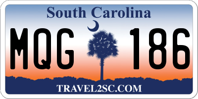 SC license plate MQG186
