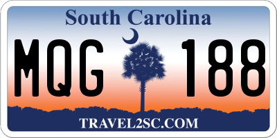 SC license plate MQG188