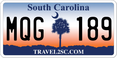 SC license plate MQG189