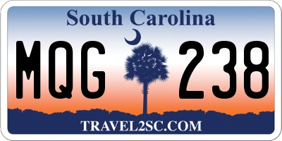 SC license plate MQG238