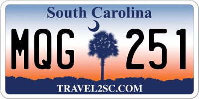 SC license plate MQG251