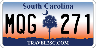 SC license plate MQG271