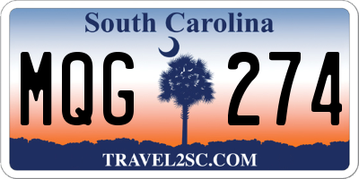 SC license plate MQG274