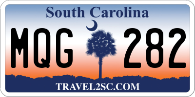 SC license plate MQG282