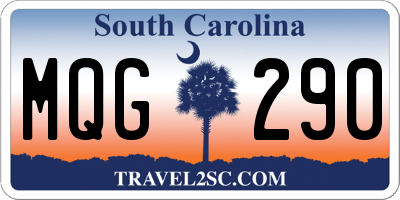 SC license plate MQG290