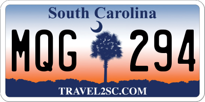 SC license plate MQG294