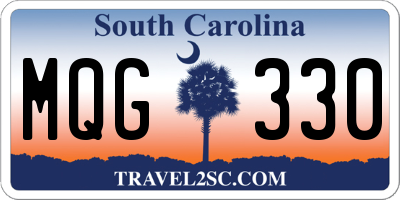 SC license plate MQG330