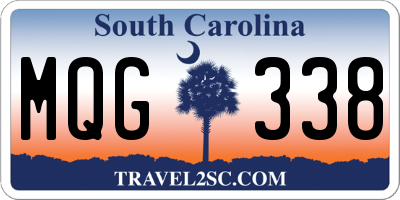 SC license plate MQG338