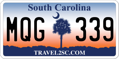SC license plate MQG339