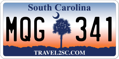 SC license plate MQG341