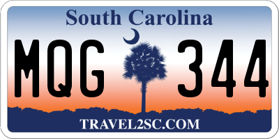 SC license plate MQG344