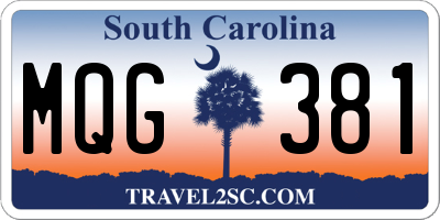 SC license plate MQG381