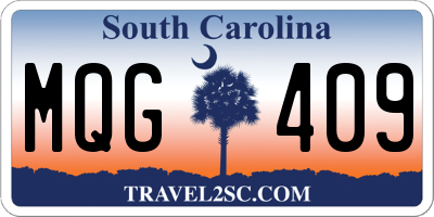 SC license plate MQG409