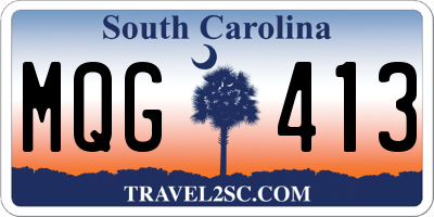 SC license plate MQG413