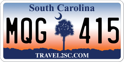 SC license plate MQG415