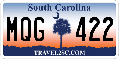 SC license plate MQG422
