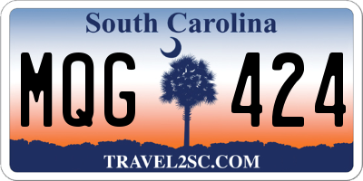 SC license plate MQG424