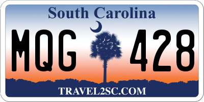 SC license plate MQG428
