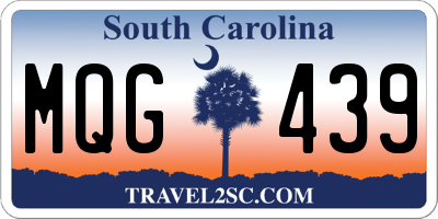 SC license plate MQG439