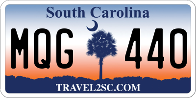 SC license plate MQG440