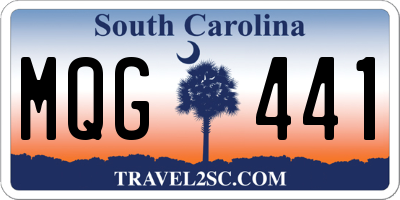 SC license plate MQG441