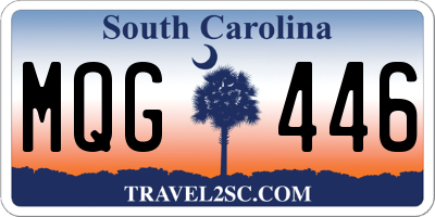 SC license plate MQG446
