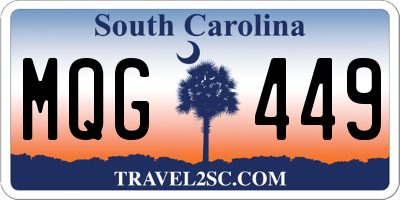 SC license plate MQG449