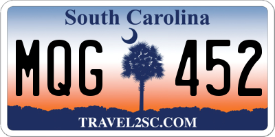 SC license plate MQG452