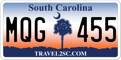 SC license plate MQG455